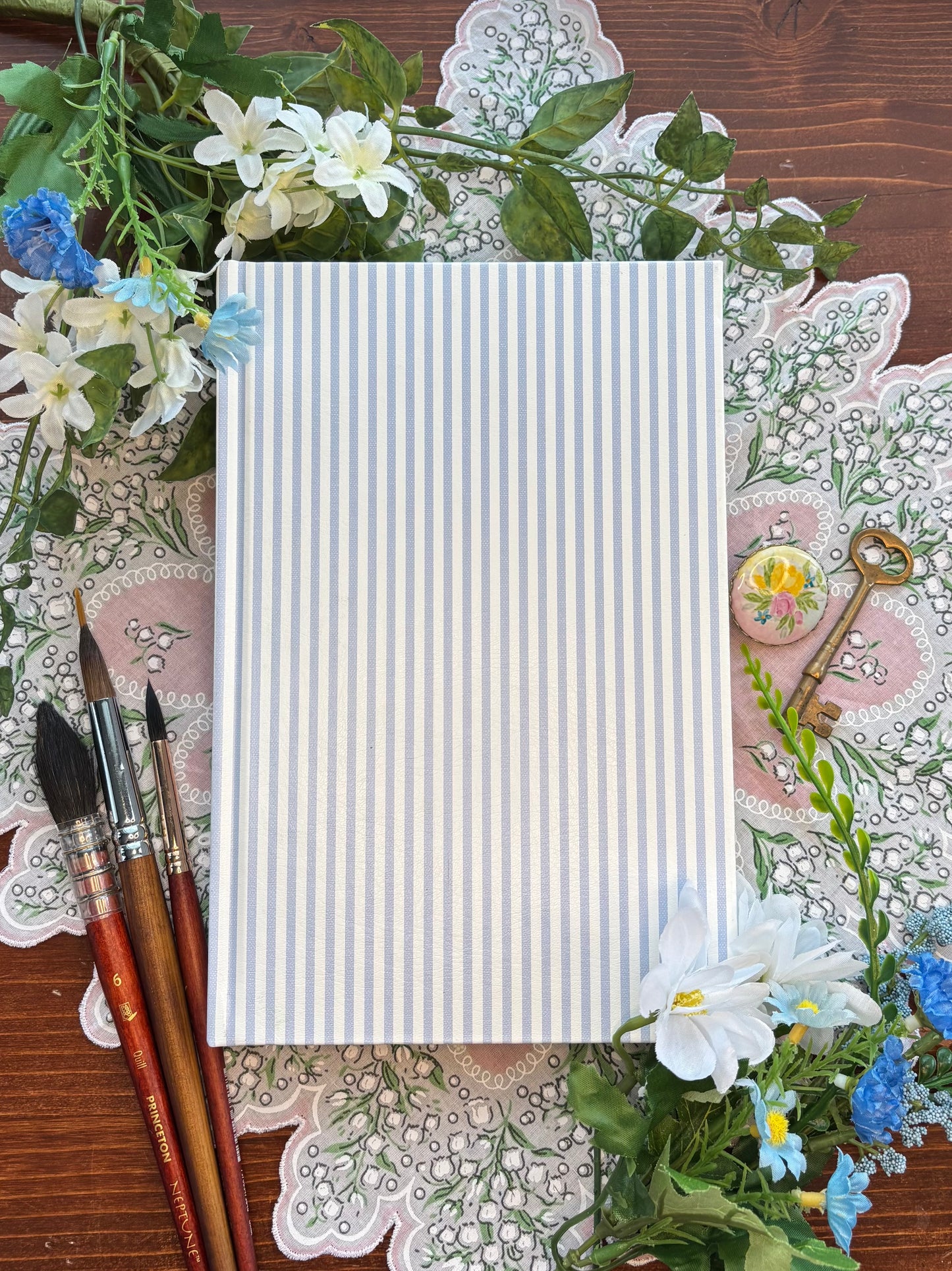 Blue Stripe Watercolor Journal