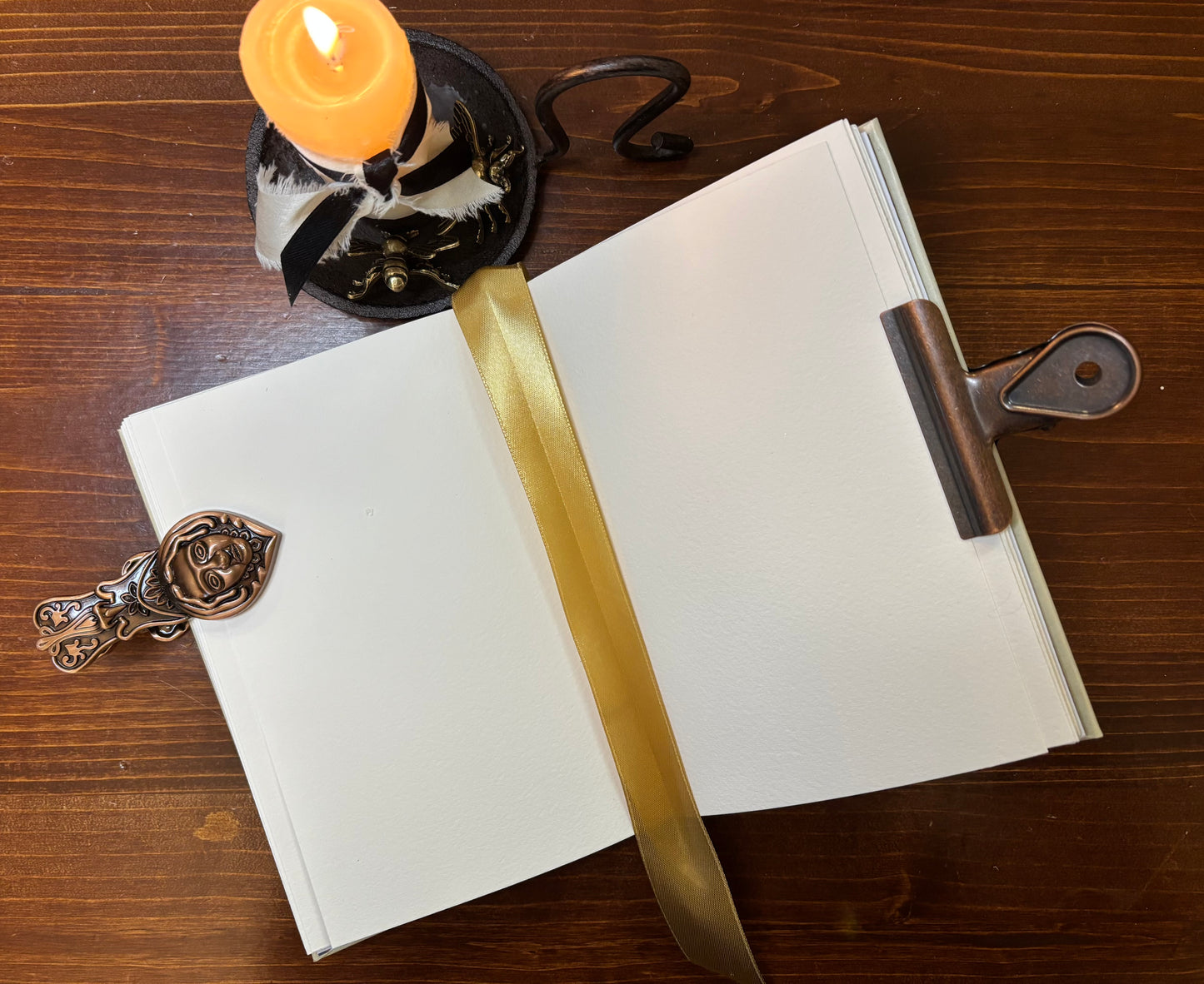 Cream Gold Gilded Journal