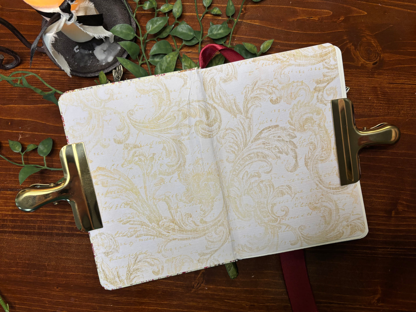 Cream Floral Journal -Gold Foil