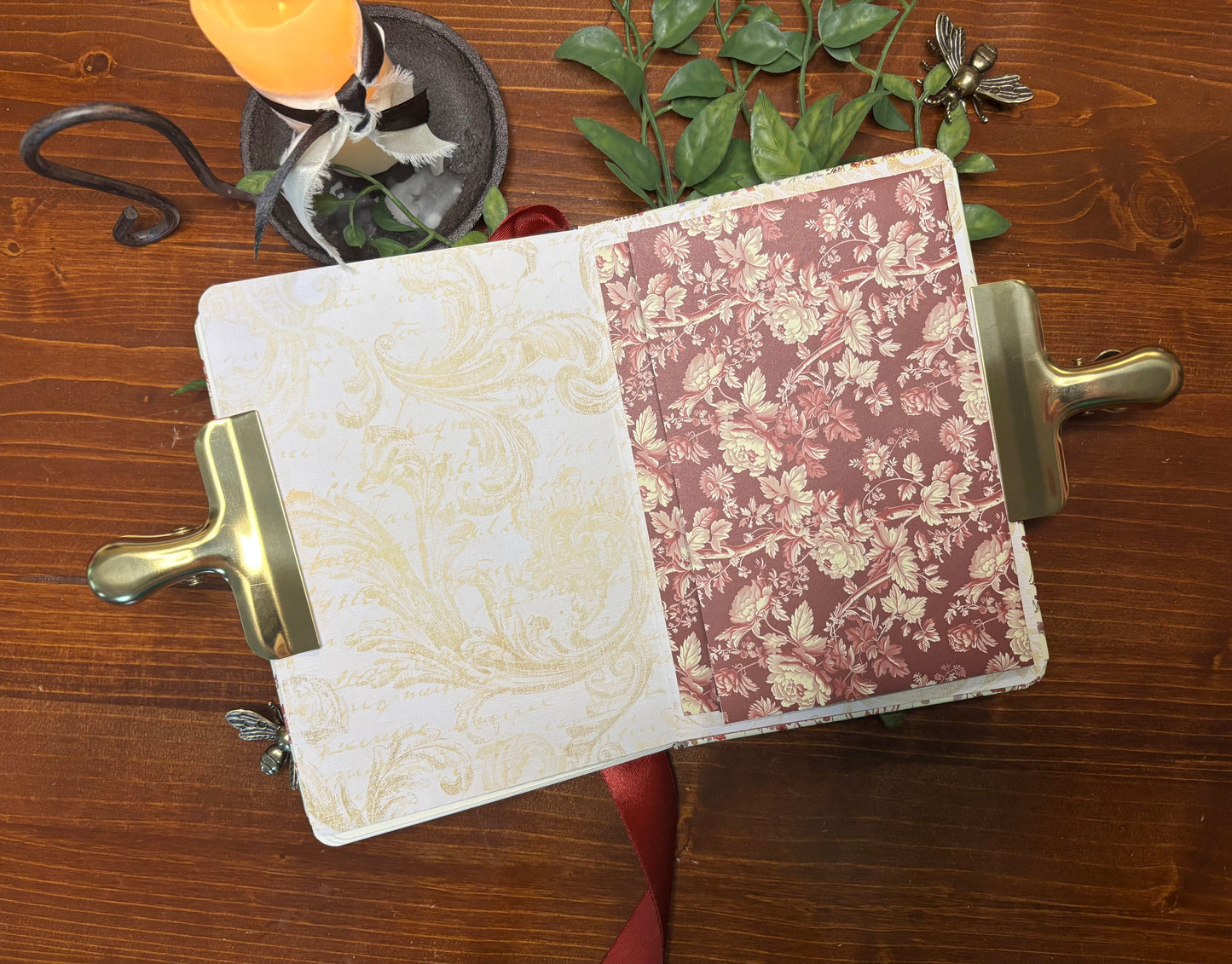 Cream Floral Journal -Gold Foil