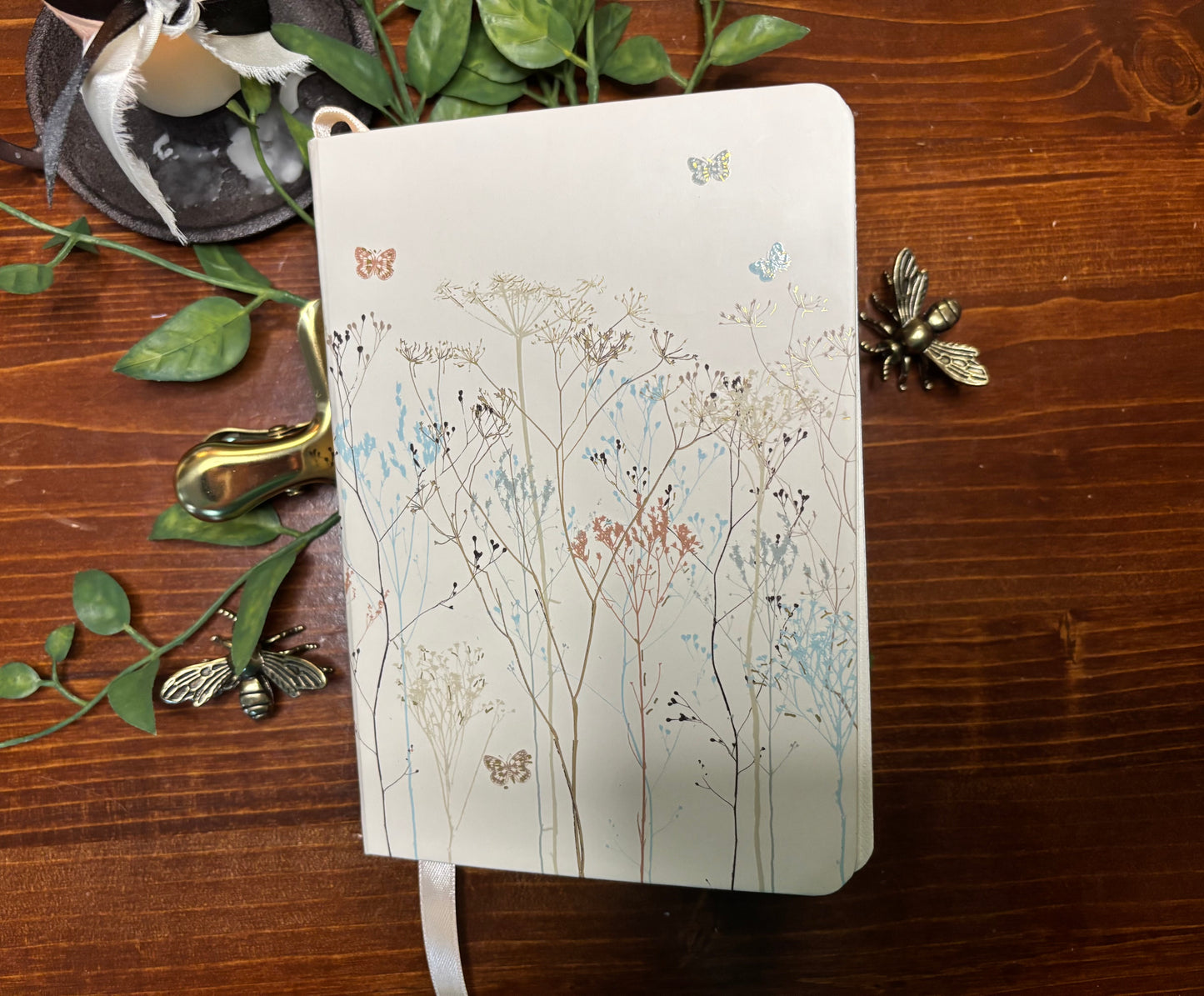 Cream Floral Journal -Gold Foil