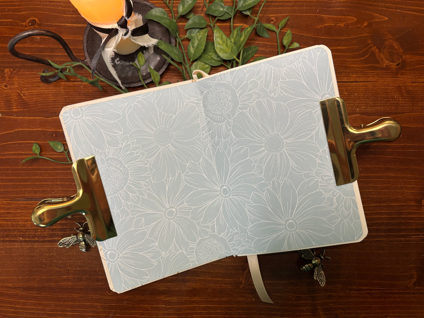 Cream Floral Journal -Gold Foil