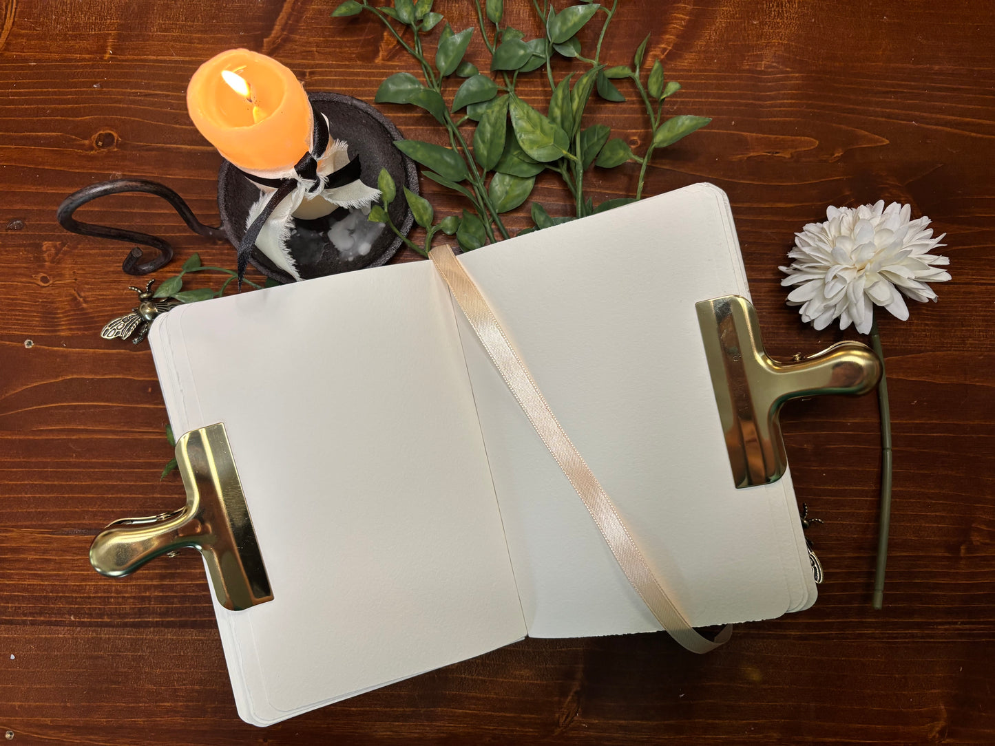 Cream Floral Journal -Gold Foil