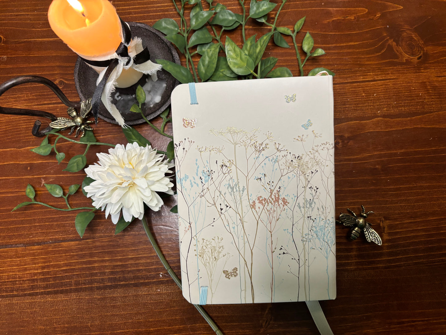 Cream Floral Journal -Gold Foil
