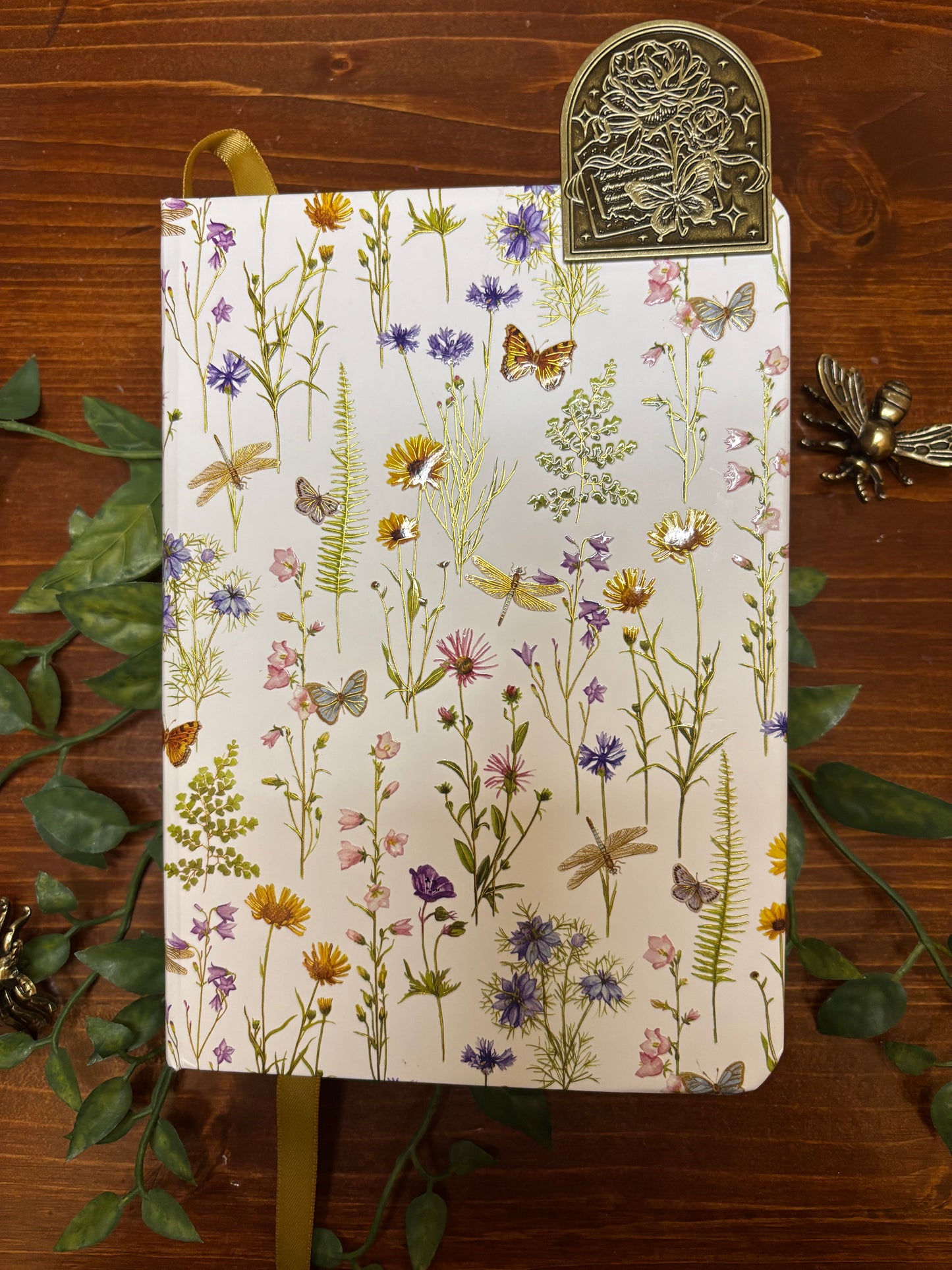 Butterfly and Dragonfly Journal -Gold Foil