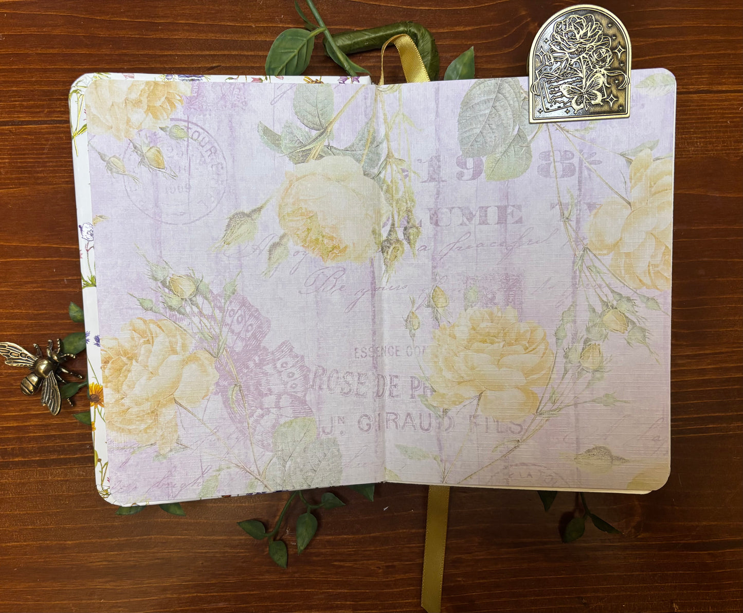 Butterfly and Dragonfly Journal -Gold Foil