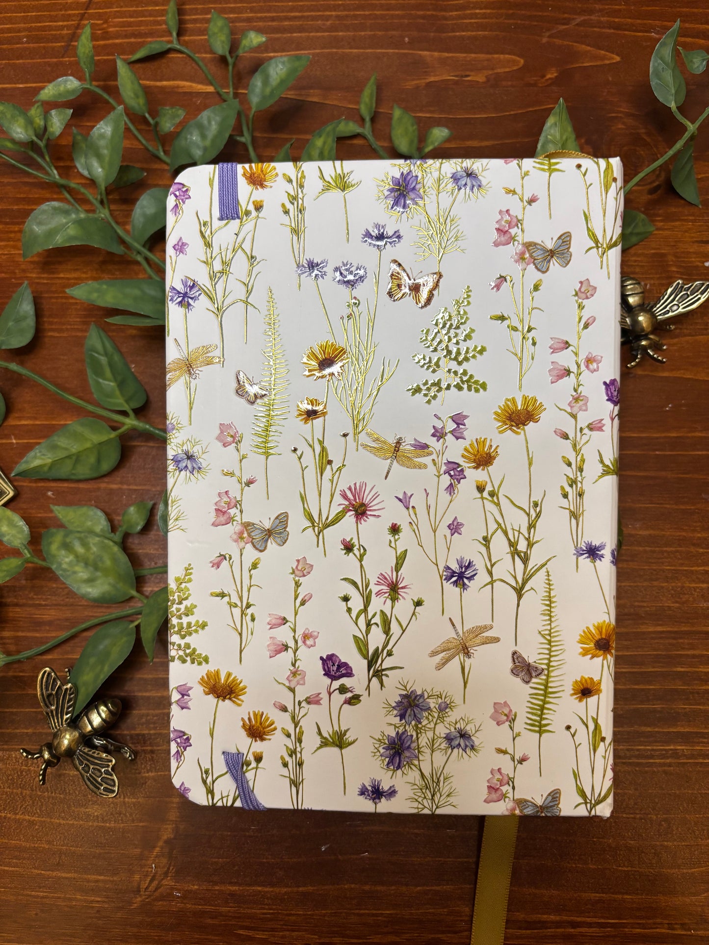 Butterfly and Dragonfly Journal -Gold Foil