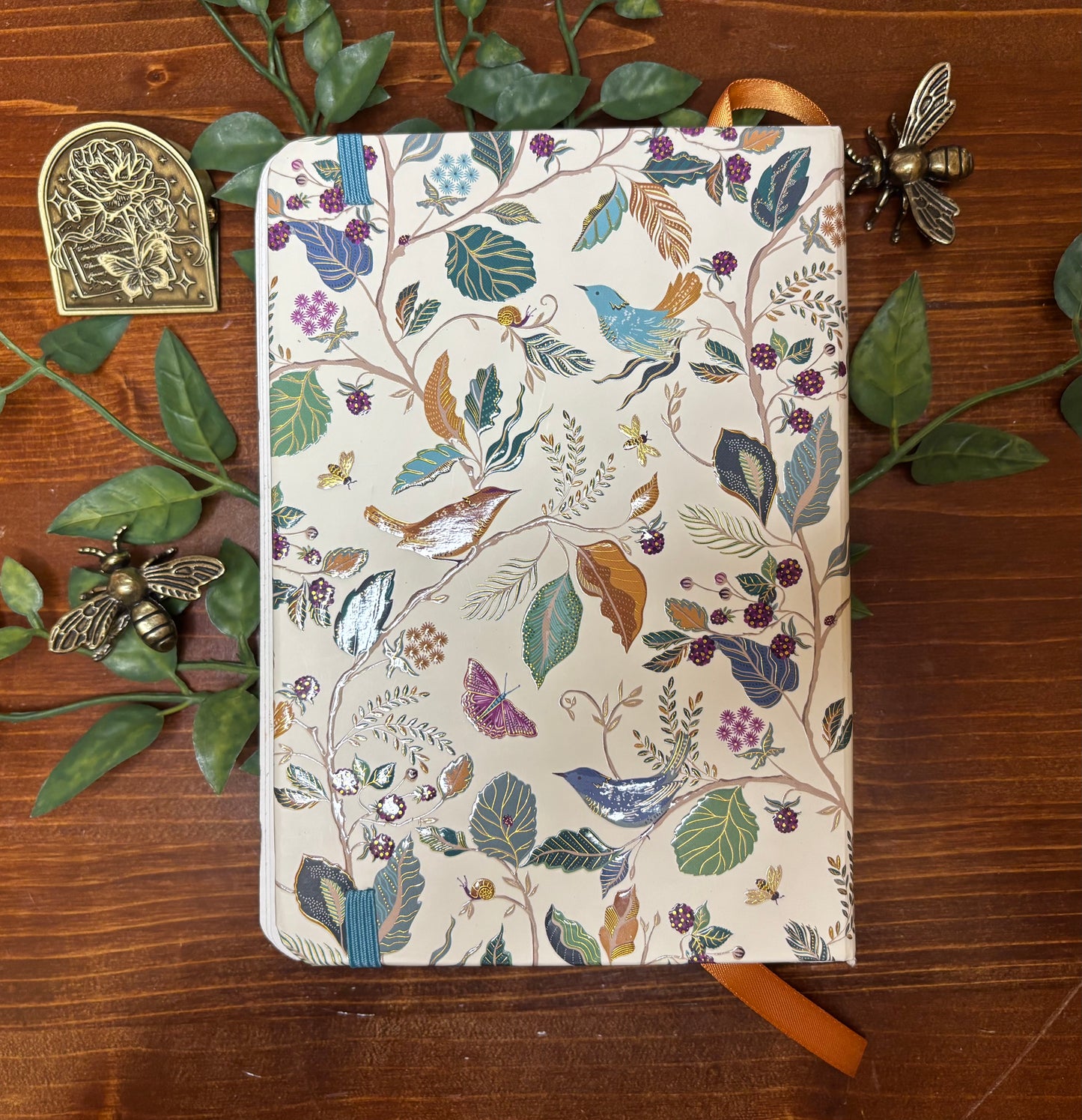 Fall Journal - Orange Ribbon -Gold Foil