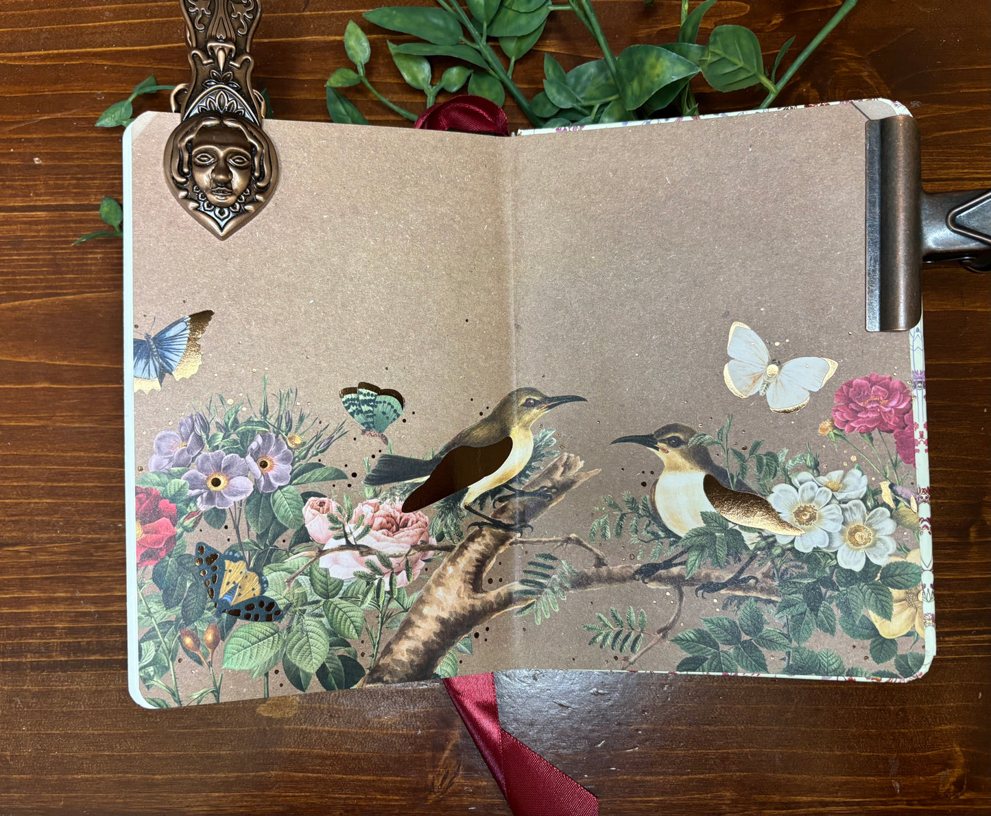 Cream Floral Journal -Gold Foil