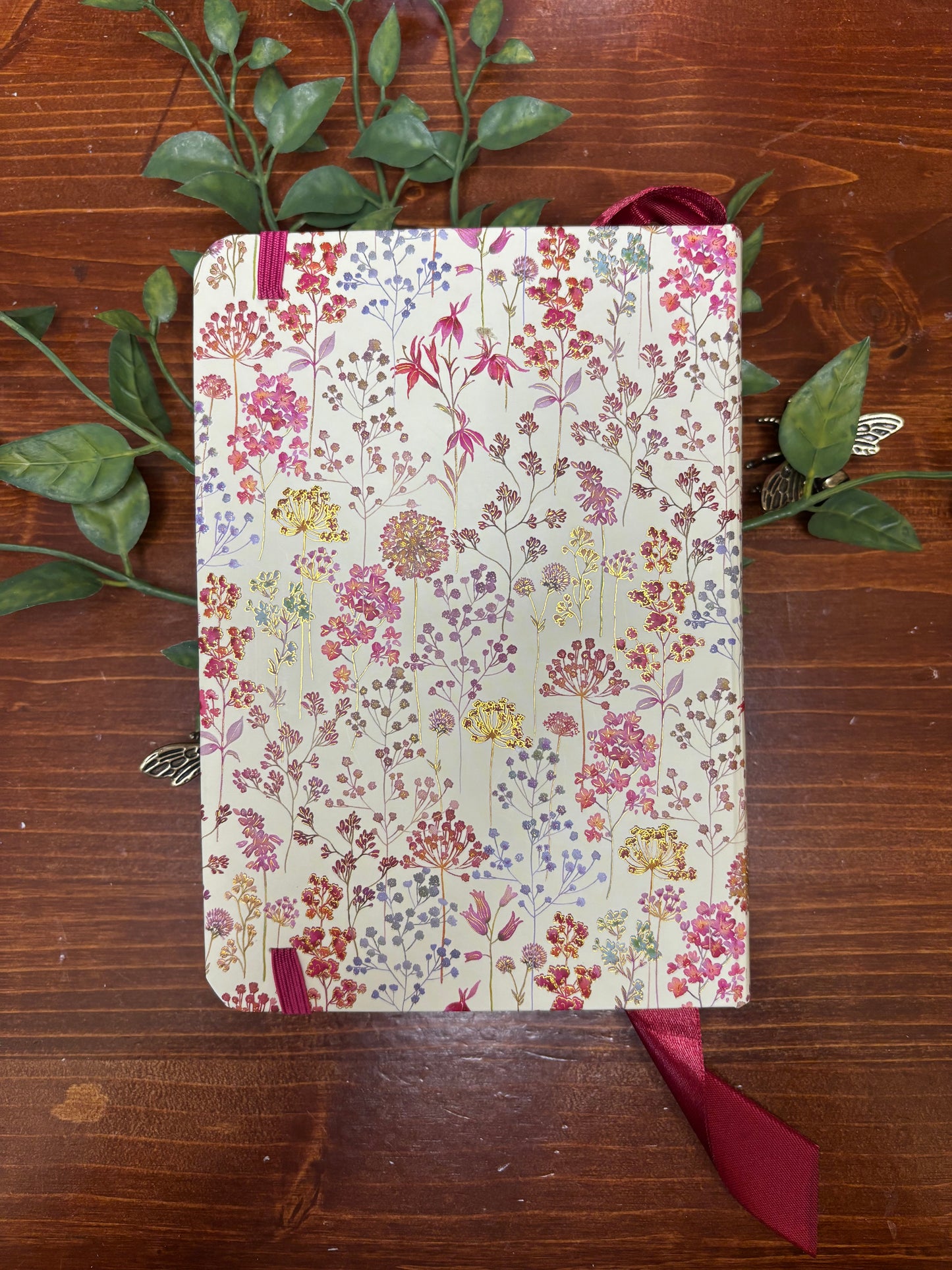 Cream Floral Journal -Gold Foil