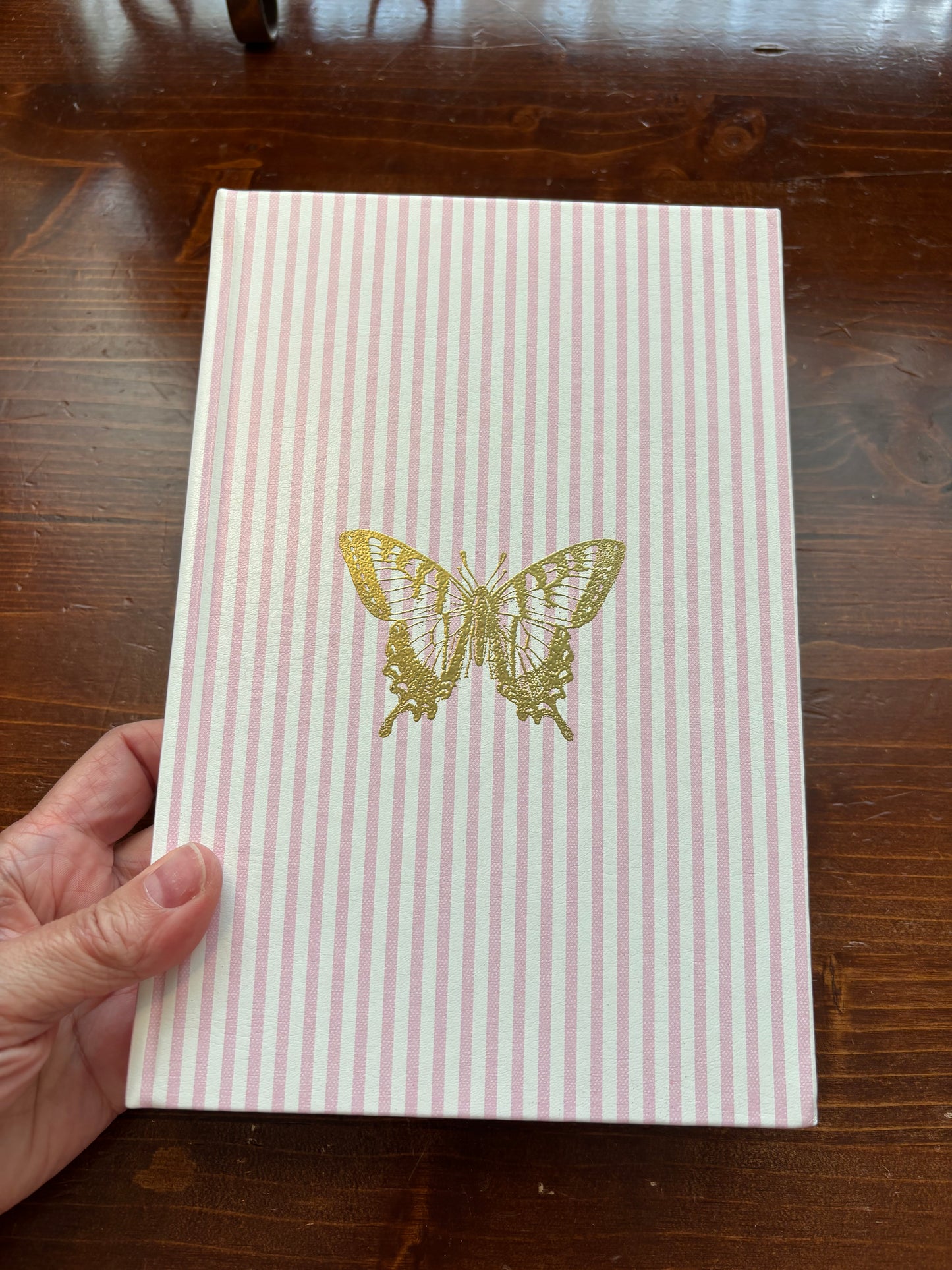 Pink Stripe Watercolor Journal