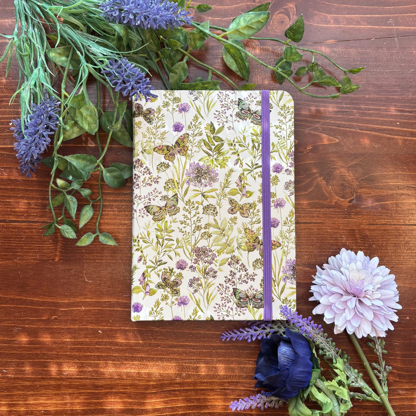 Purple Butterfly Watercolor Journal