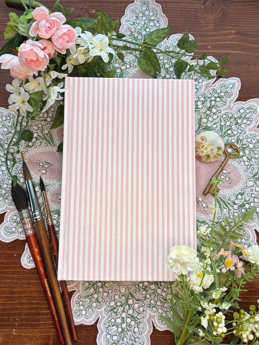 Pink Stripe Watercolor Journal