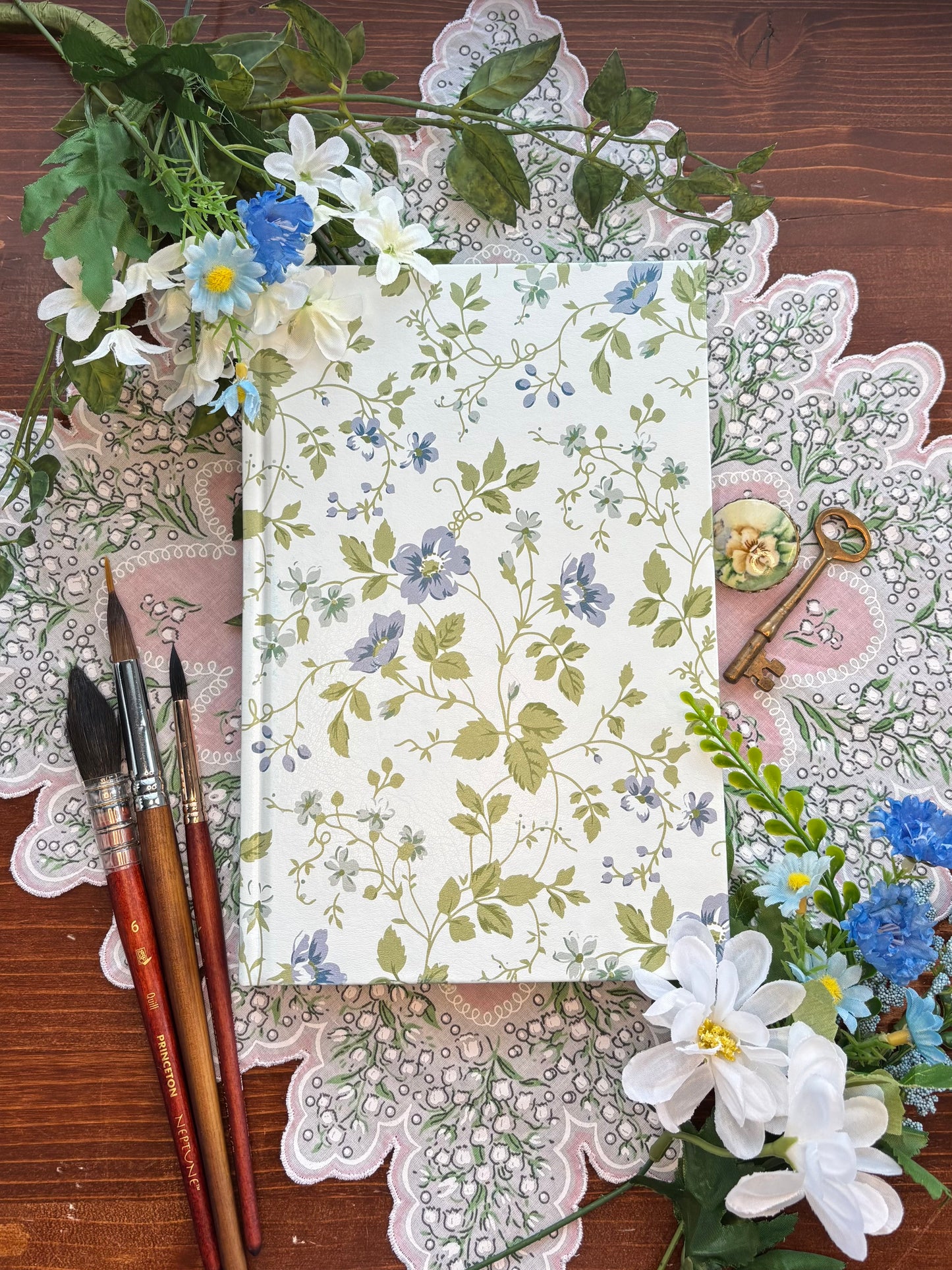 Blue Blooms Watercolor Journal