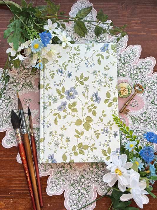 Blue Blooms Watercolor Journal
