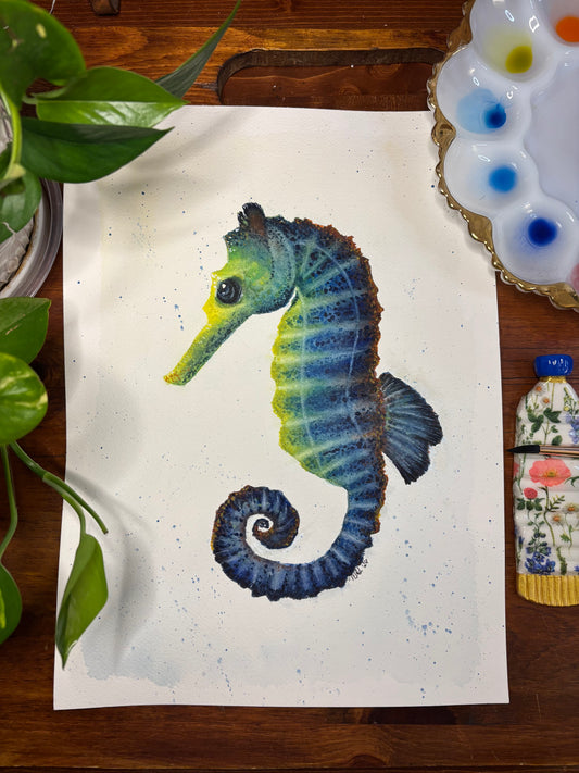 Seahorse Watercolor