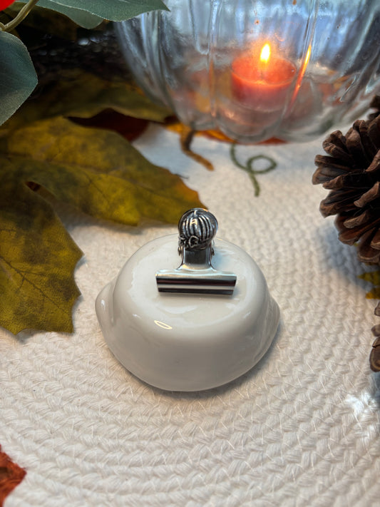 Pumpkin Bulldog Clip