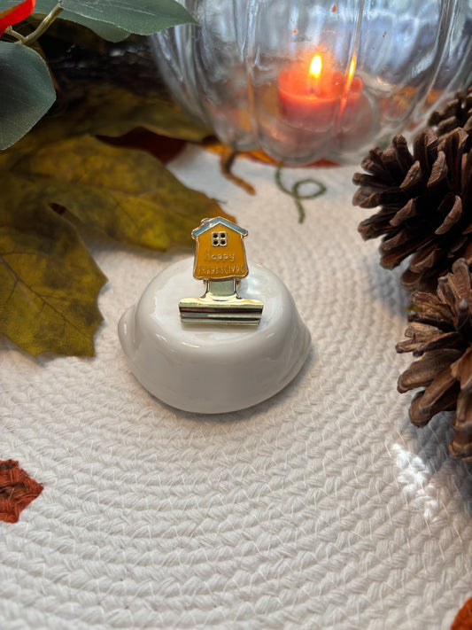 Home for Thanksgiving Bulldog Clip
