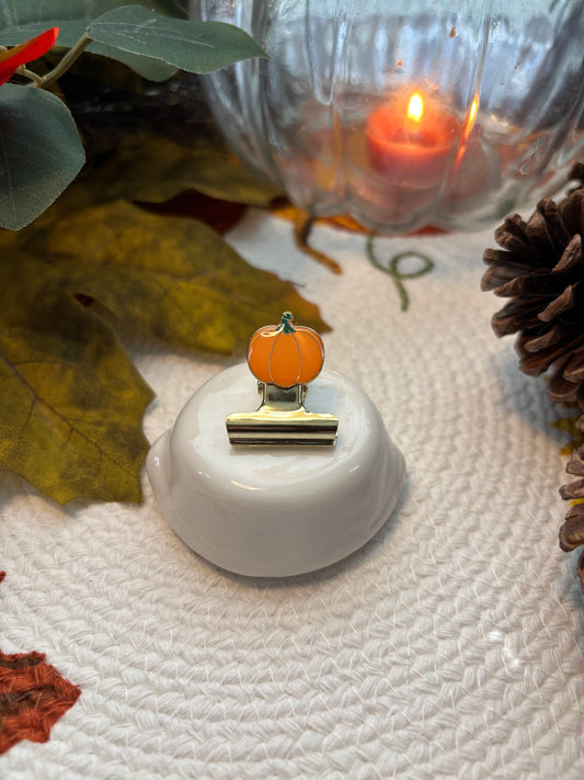 Perfect Pumpkin Bulldog Clip