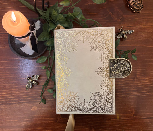 Cream Gold Gilded Journal