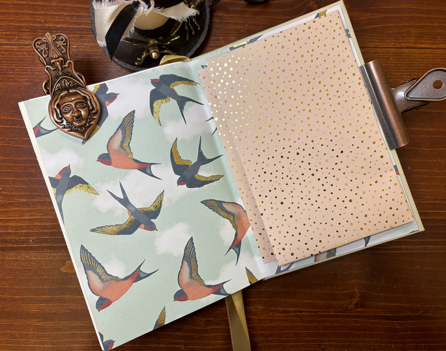 Cream Gold Gilded Journal