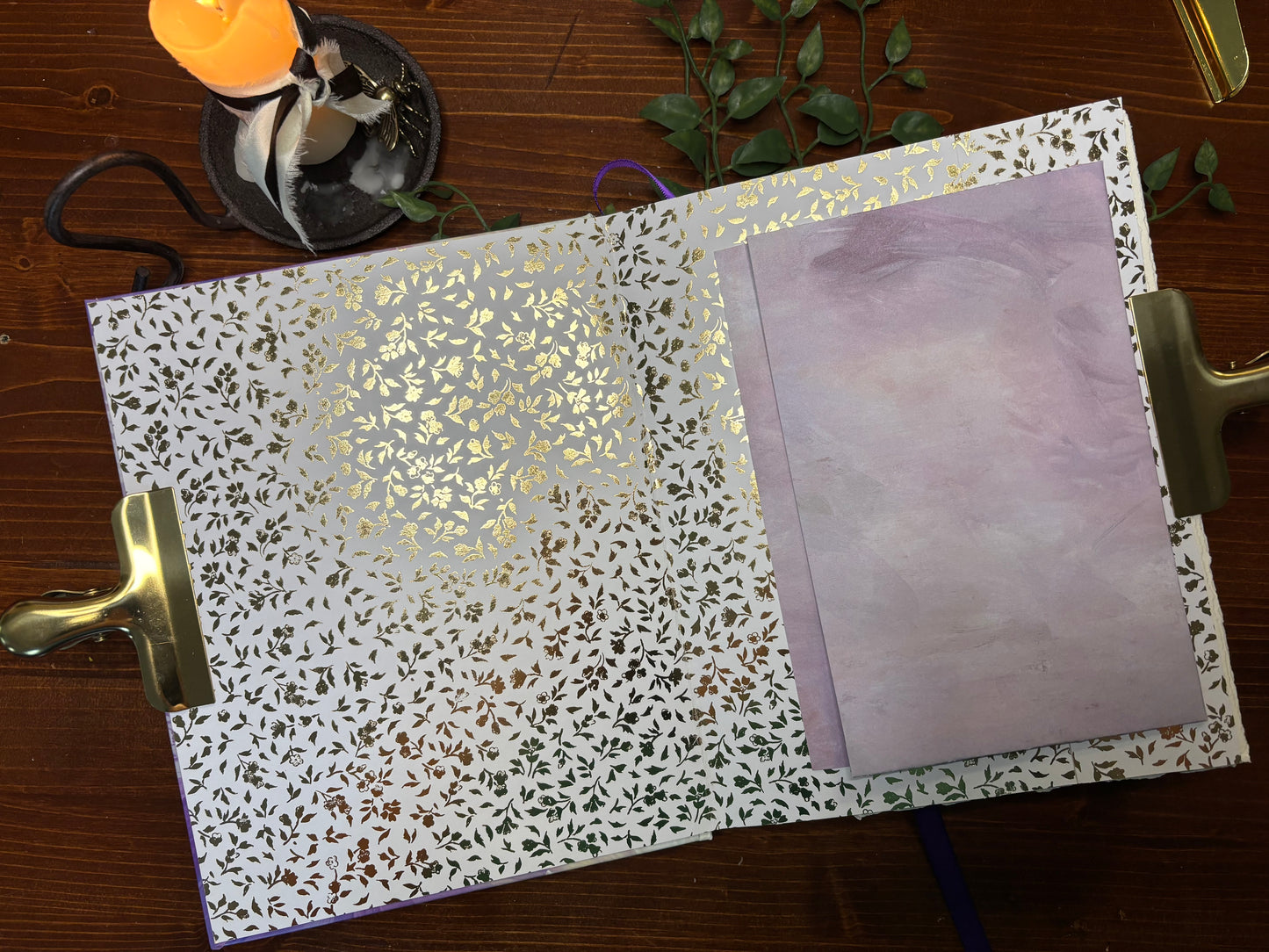 Purple Floral Journal