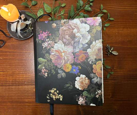 Black Floral Journal