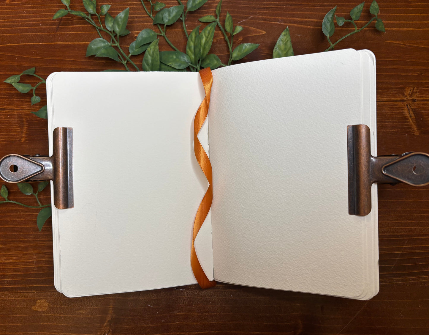 Fall Journal - Orange Ribbon -Gold Foil
